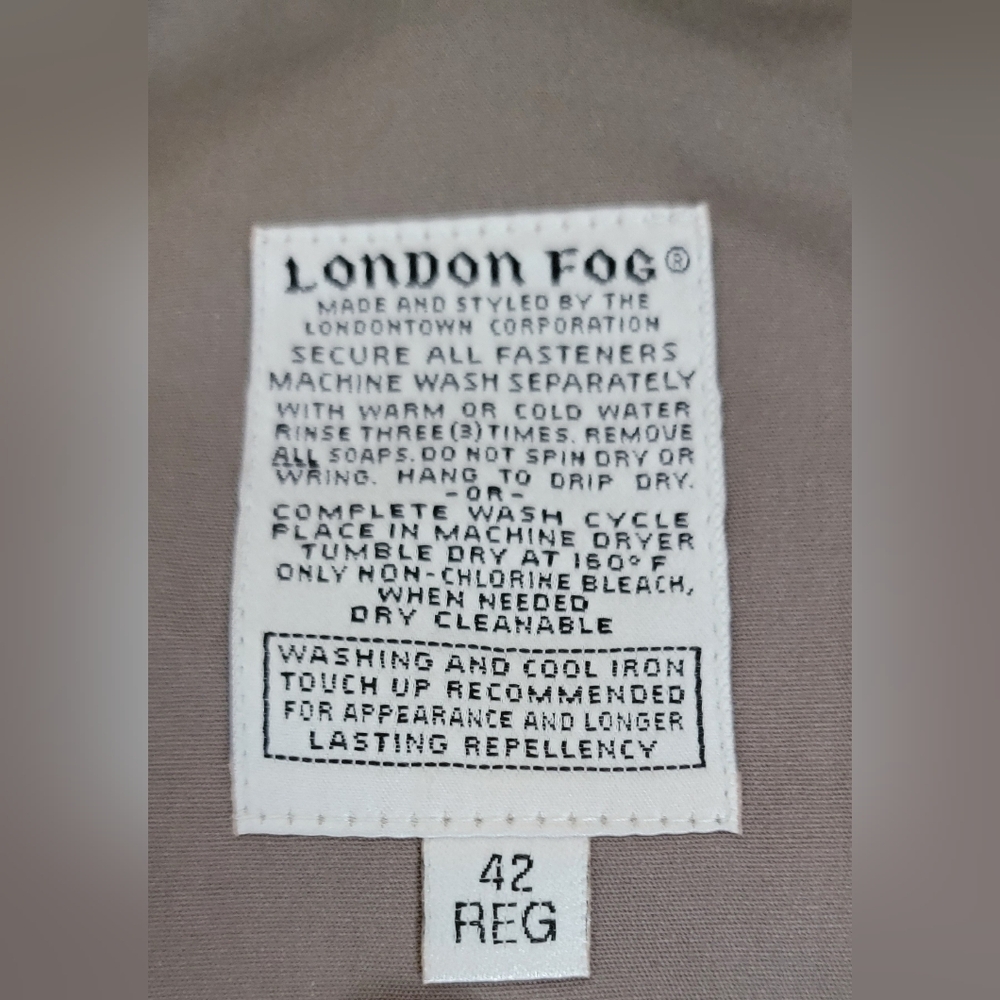 London Fog Mens Trench Coat. Size 42 Reg - Picture 6 of 12